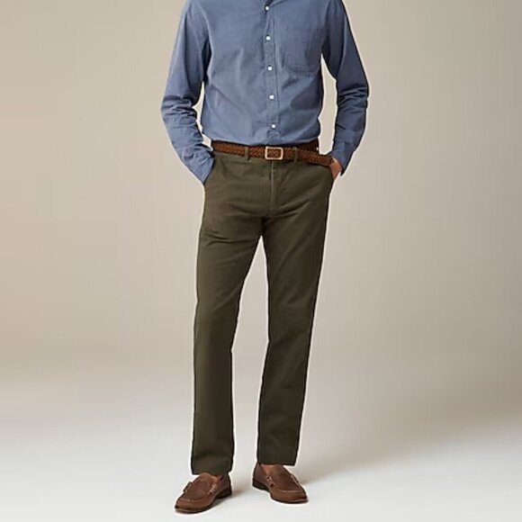 J. Crew Men's 770 Straight Fit Stretch Chino Pants Green Size 28x32 - Picture 2 of 9